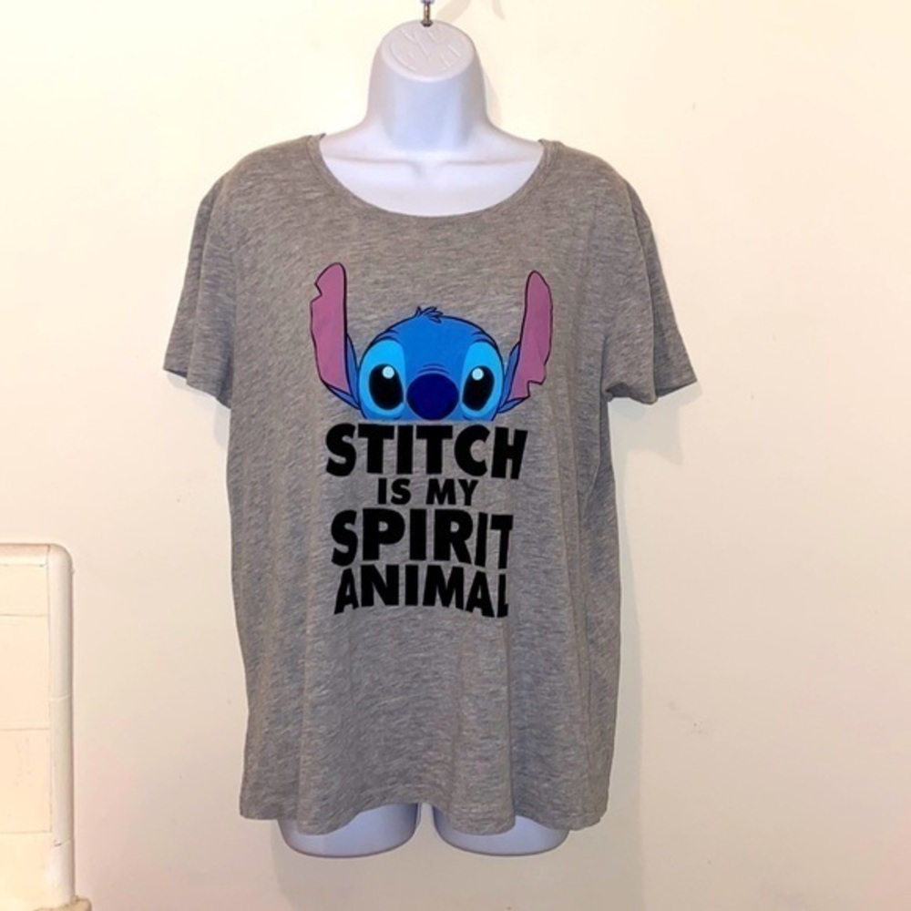 Junior’s Disney Lilo & Stitch “Stitch Is My Spirit Animal” Graphic Tee